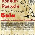 Gala Ogólnopolskiego Konkursu Poetyckiego „O trzos Króla Eryka” 